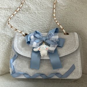 Cinnamoroll white lace, pearl purse- Sanrio